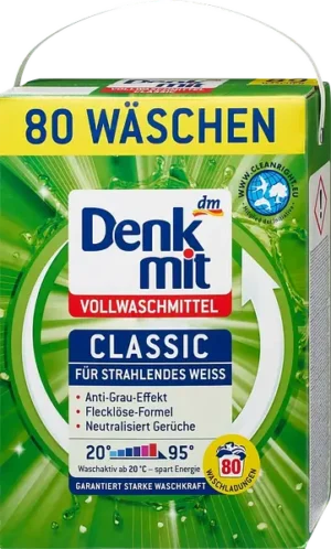 Пральний порошок для білого Denkmit Vollwaschmittel 5.2кг на 80 прань