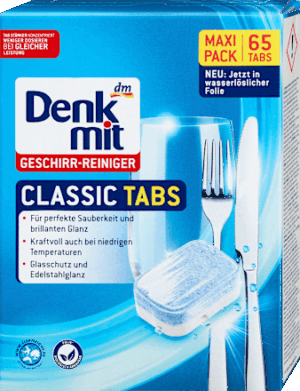 Таблетки для посудомийної машини DenkMit Classic tabs 65шт (5/ящ) 4066447807028