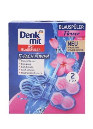 Туалетний блок Denkmit WC-Blauspuler 5-Fach Power Flower  2шт Квітковий
