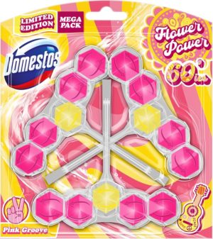 Блок в туалет Domestos Pink Grove 3*55г  3шт (10/ящ)