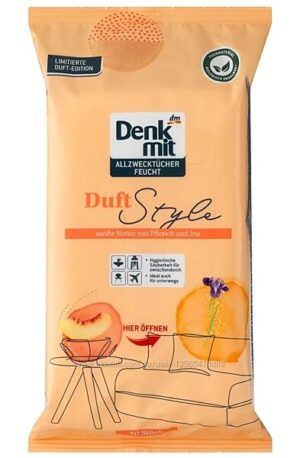 Універсальні серветки для прибирання DenkMit Duft Style 50шт персик