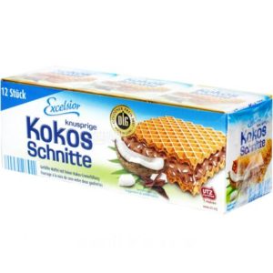 Вафельки Excelsior кокосові (12 шт), 250 г