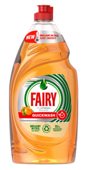 Концентований засіб для миття посуди Fairy Platinum Citrus Glove 820мл (8/ящ) 8001090432629