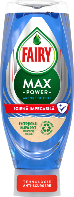 Концентрований засіб для миття посуди Fairy Max Power Hygiene 450мл  (8/ящ)