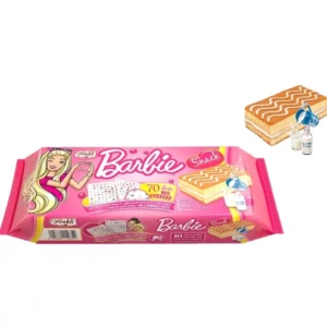 Бісквітні тістечка з ванільним кремом + наліпки Barbie 10шт*25г (250г)