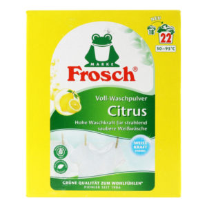 Концентрований пральний порошок для білого Frosch Citrus 1.45кг на 22 прання