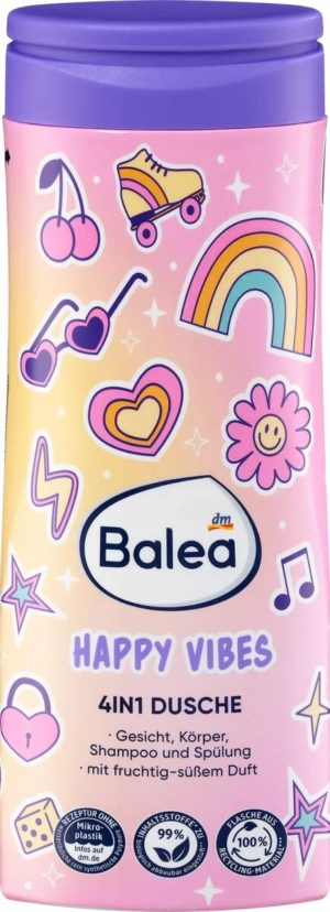 Дитячий шампунь-гель для душу 4в1 Balea Happy Vibes 300мл