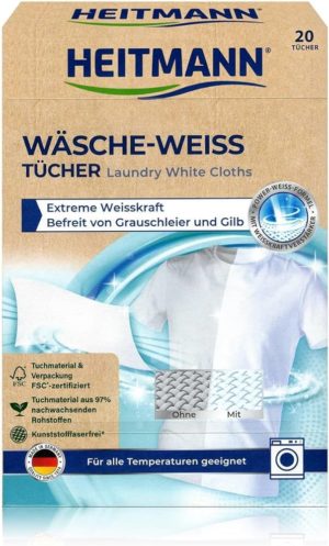 Серветки для білого прання Heitmann Weiss 20шт (9/ящ)