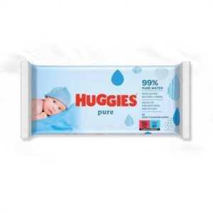 Дитячі вологі серветки Huggies Pure 56шт (10/ящ)