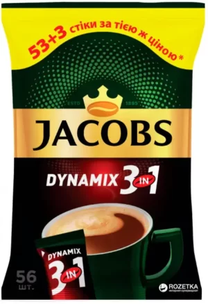 Кавовий напій в стіках Jacobs Dynamix 56*12г