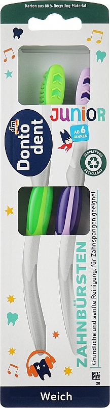 Зубна щітка Dontodent Junior 2шт (14/ящ)