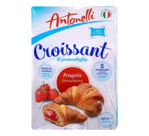 Круасани Antonelli Croissantt Fragola 5*50г 250г з полуничним кремом