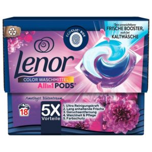 Універсальні капсули для прання Lenor Ametyst 18шт (4/ящ)