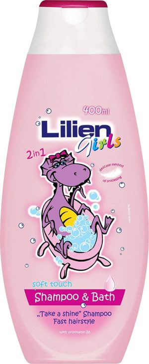Шампунь та гель для душу Lilien Girls 400мл для дівчаток 2в1 (12/ящ) 8596048002325