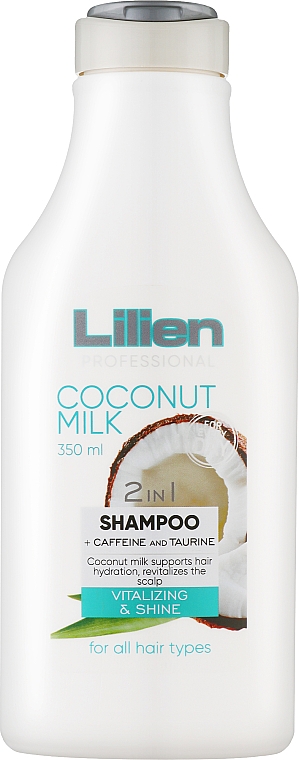 Шампунь для всіх типів волосся Lilien Coconut Milk 2в1 350мл (12/ящ) 8596048007009