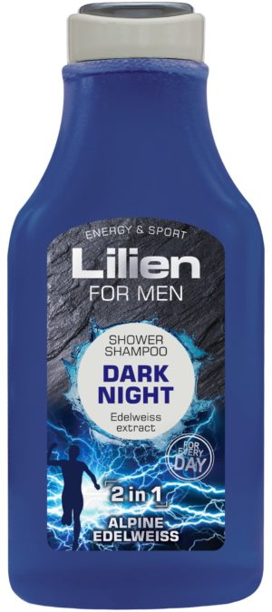 Чоловічий шампунь-гель для душу Lilien 2в1 Dark Night 350мл (12/ящ) 8596048010733