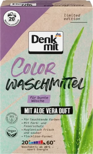 Пральний порошок для кольорового DenkMit Color Waschmittel Aloe 1.3кг з алое