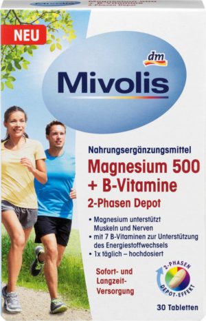 Вітаміни Mivolis Magnesiun 500 + B-Vitamine 30шт