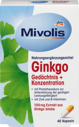 Капсули для памяті та концентрації Mivolis Ginko 40шт