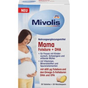 Комплекс вітамінів Mivolis Mama Folsäure+DHA (30 таб.+30 кап.)