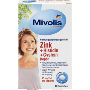 Комплекс вітамінів Mivolis Zink+Histidin+Cystein (40 таб.)