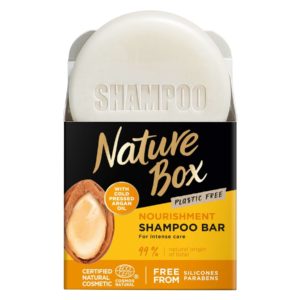 Твердий шампунь для волосся Nature Box 85г з маслом аргану