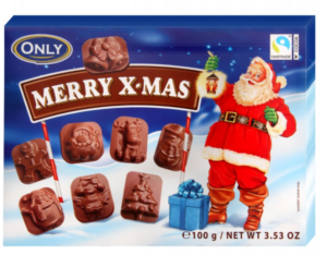 Шоколадні фігурки Only Merry X-mas, 100 г