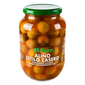 Оливки El Faro з кісточкою з прянощами, 850 г