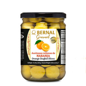 Оливки Bernal Gourmet фаршировані апельсином 436 г. (5225)