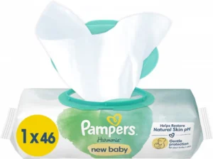 Вологі серветки Pampers з клапаном 46шт (24/ящ)