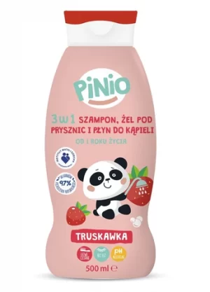 Дитячий гель для душу 3в1 Pinio Truskawka 400мл полуниця