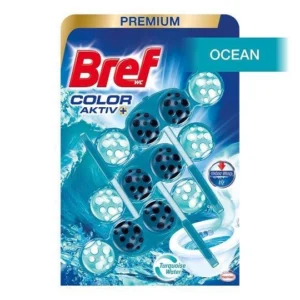 Туалетний блок + барвник для води Bref Premium Colour Ocean 3*50г (9/ящ)