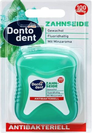 Зубна нитка антибактеріальна Dontodent Atibakteriell 100 метрів (13/ящ)