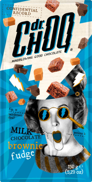 Шоколад молочний Dr.Choq brownie fudge 150г брауні, карамель (12/ящ)