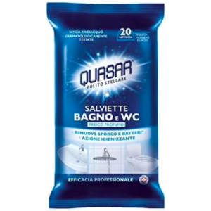 Серветки для чищення ванної кімнати та туалету Quasar Bagno WC 20шт (12/ящ)