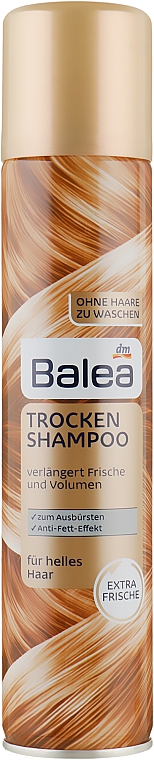 Сухий шампунь Balea Trochen shampoo Helles haar 200мл для світлого волосся 4066447376456