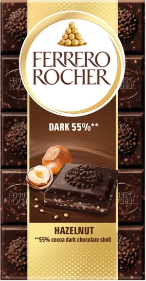 Чорний шоколад Fererro Dark 55% Hazelnut 90г (8/ящ)