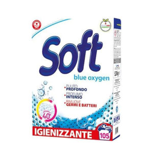 Універсальний пральний порошок  Soft Blue Oxygen 5.25кг на 105 прань з активним киснем 8003640011506