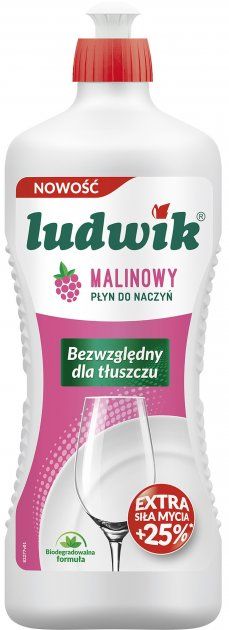 Засіб для миття посуди Ludwik Malinowy 900мл малина (12/ящ)