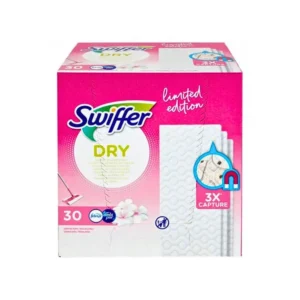 Змінні сухі серветки для швабри Swiffer Dry 30шт (рожеві)