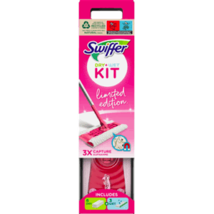 Швабра Swiffer + 11 Запасних серветок (рожева)