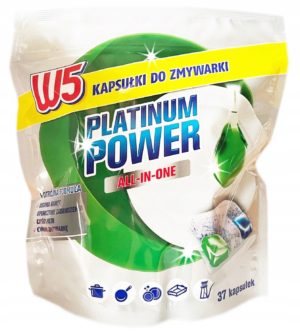 Таблетки для посудомийної машини W5 Platinum 37шт (8/ящ)