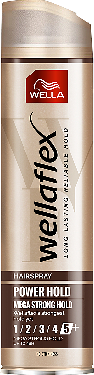 Лак для волосся Wellaflex 5 Power Hold Mega Strong 250мл (6/ящ)