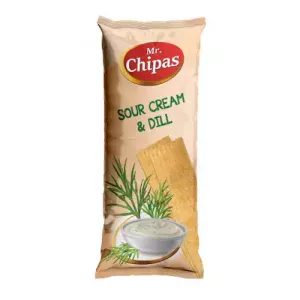 Чіпси Mr.Chipas Sour Cream and Dill 75г сметана та кріп