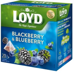 Чай в пірамідках Loyd Blacberry & Blueberry чорна смородина та ожина 20 пакетів