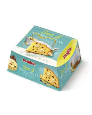 Панеттон DalColle Cuor di Stracciatella, 750 г. (з заварним кремом та шоколадними кульками)