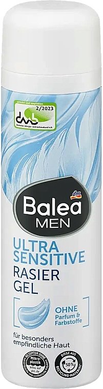 Чоловічий гель для гоління Balea Ultra Sensetive 200мл 4067796065848