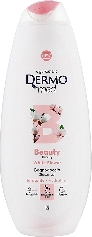 Гель для душу Dermomed 650мл Beauty White Flower  (12/ящ)