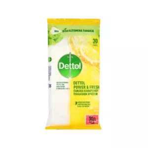 Універсальні серветки для прибирання Dettol Power&Fresh 30шт Цитрус