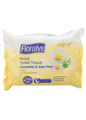 Вологий туалетний папір Floralys Premium Camomile&Aloe Vera 80шт